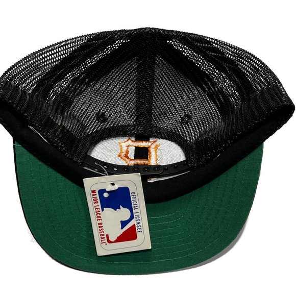 Drew Pearson Vintage Pittsburgh Pirates Baseball MLB Snapback Hat Black New Mesh - Picture 8 of 10